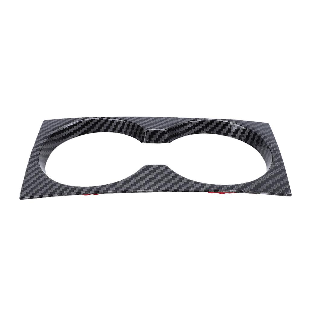 Water Cup Holder Panel Cover Trim Black Carbon Fiber Style Waterproofing Replacement for Mazda 3 2020