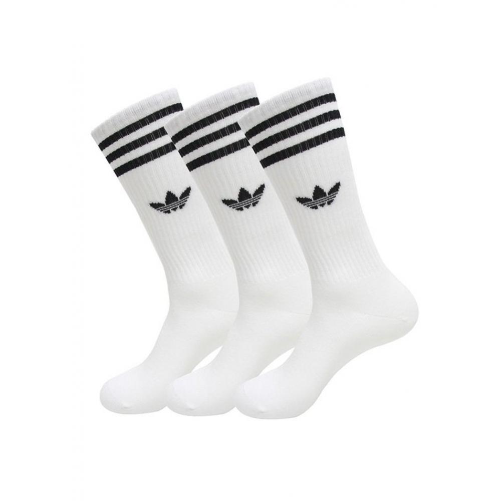 

Adidas Solid Crew Socks Sport Socks 3 Pairs Long Neck White Ij0734 IJ0734L280300mm