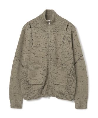 Millo Archive Dust High-Neck Full Zip-Up [Khaki Brown]