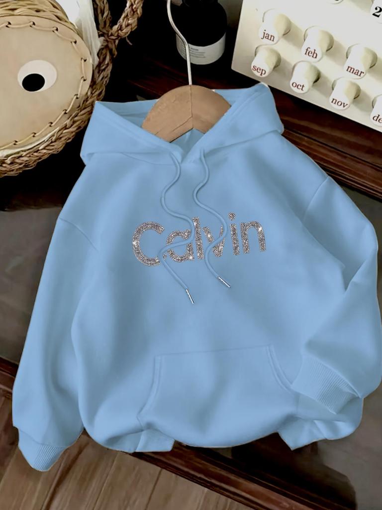 2025 EU Size Unisex Hooded Sweatshirt with CaIvin Print – New Style