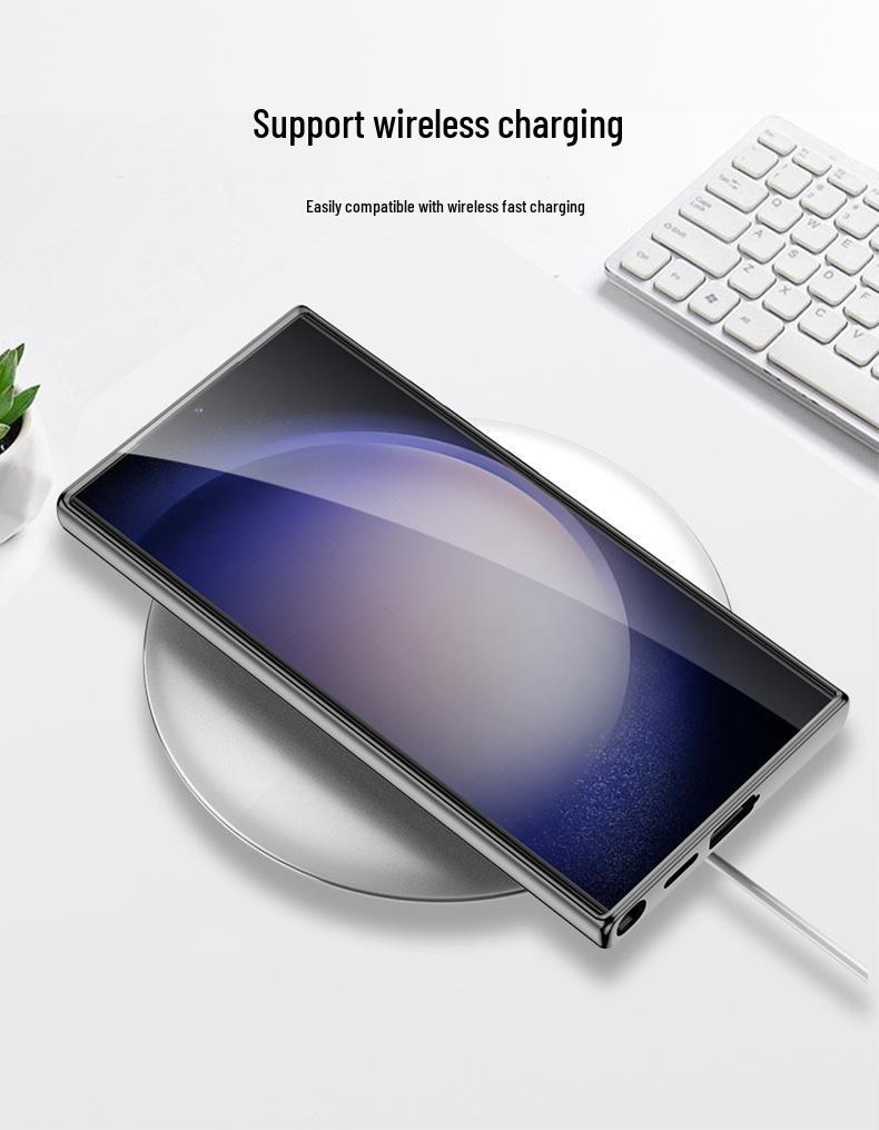 Electroplated Leather Supercar Case for Samsung S23 Ultra - Stylish and Durable Protective Cover