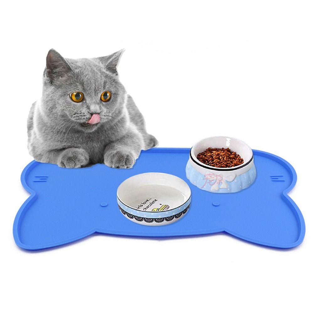 Anti Overflow Pet Feeder Mats Silicone Dog Drinking Pad Portable Cat Placemat Pet Supplies