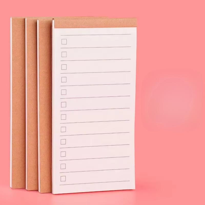 Винтажные крафт-планировщики в клетку в клетку Маленькие блокноты для записей Журнал Канцелярские принадлежности Офис Школьные чек-листы Список дел Ежедневник Повестка дня