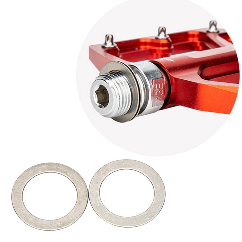10Pcs Bicycles Pedal Spacer Crank Cycling Bike Stainless Steel Rings Washers Bike Pedal Gasket Crank Spacer Enduring