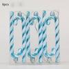 X 6 Candy Cane Glitter Hanging Christmas Tree Decoration Santa Ornament Xmas