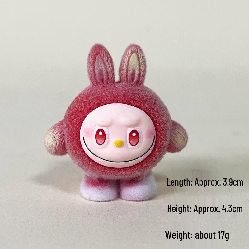 Cute Egg-shaped Flocked Rabbit Doll - Eye-catching DIY Resin Ornament for Live Stream Sales