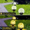 Solar LED Light Waterproof Cracked Glass Ball for Garden Outdoor Path for Patio and Yard Lawn Backyard Festival Decoration Lamp
