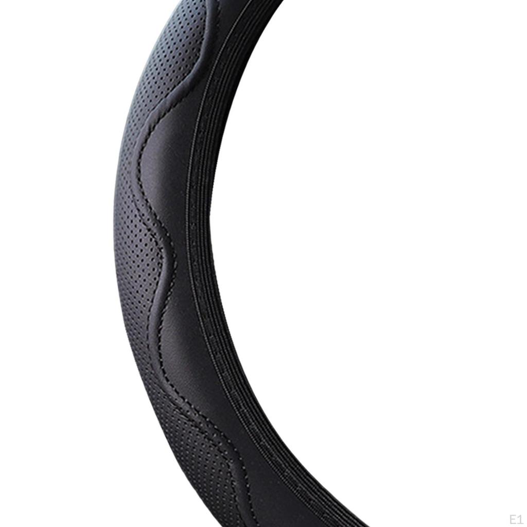 Auto Steering Wheel Cover Anti Slip Professional Stitching Suitable for All Seasons Easily Install