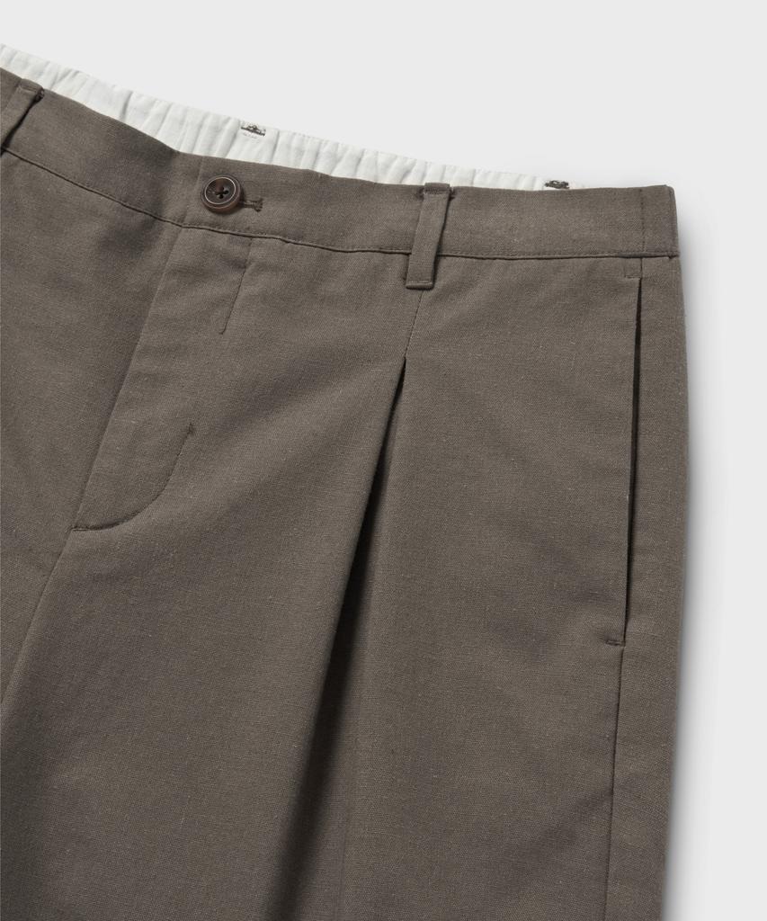 NONBLANK Wide Fit Linen Half Pants_Mocha