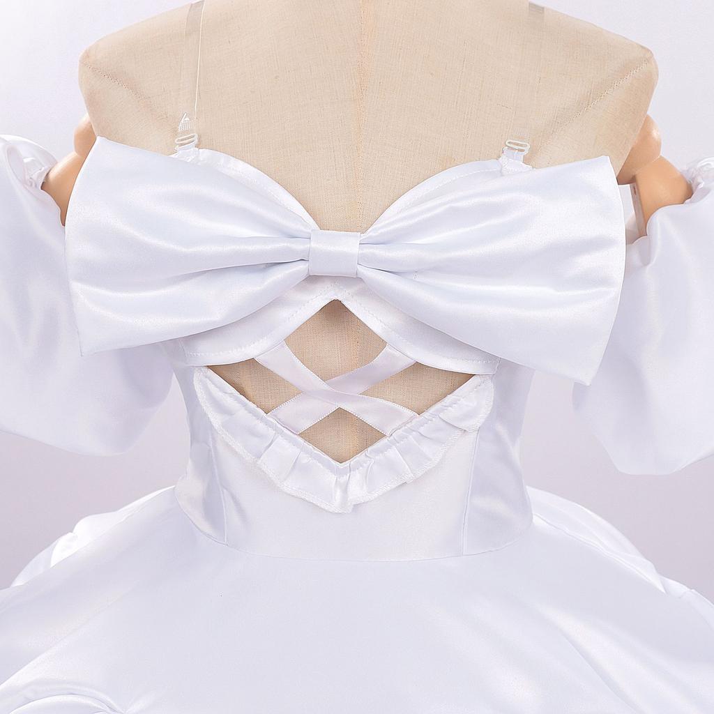 Alien Stage Sua Cosplay Kostüm Weißes Kleid Idol Bühnenoutfit AL NST Charakter Halloween Party Kostüm