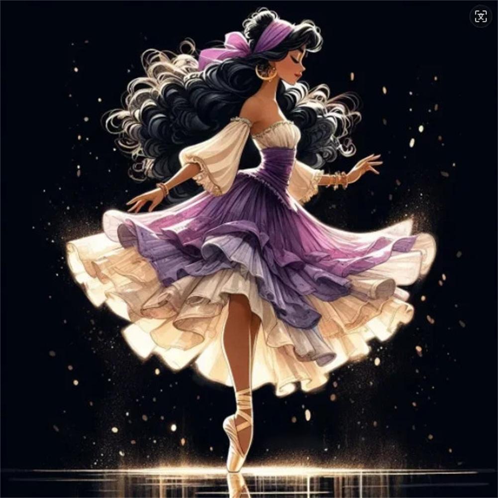 Disney 5D Diamond Painting Dancing Princesses Cross Stitch Mosaic Kit Home Decoration Wall Sticker DIY Handmade Gift