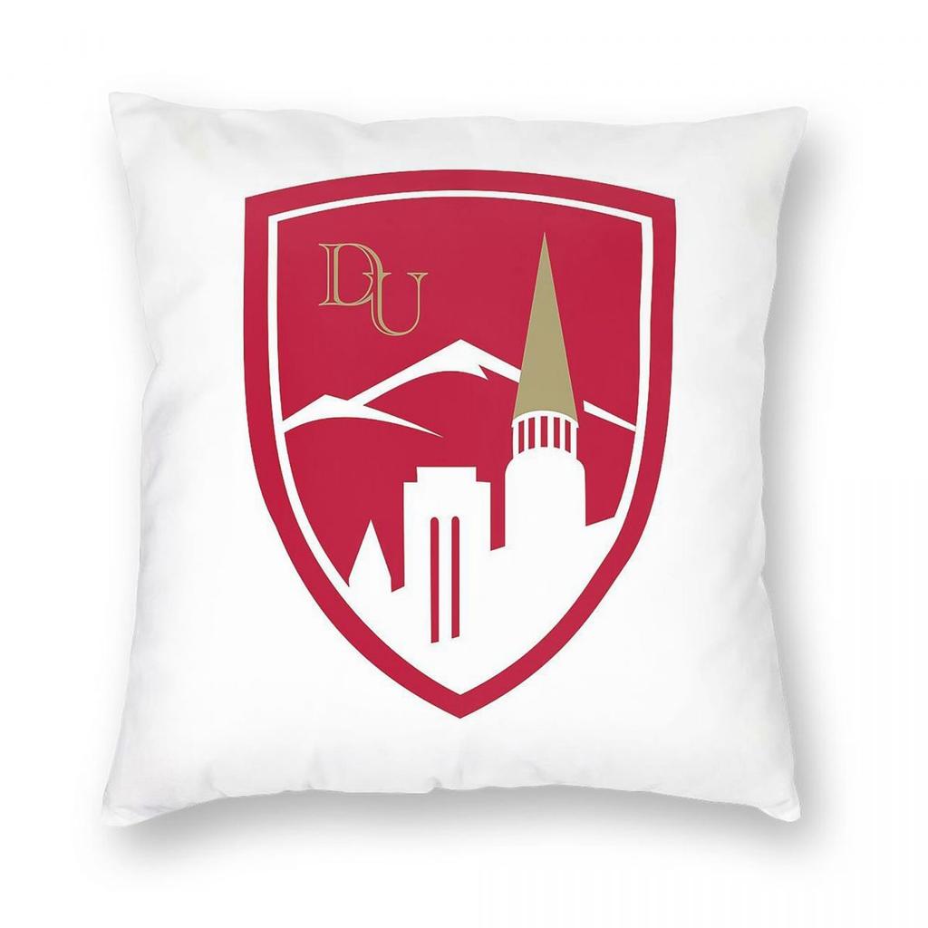University Of Denver Shield Square Pillowcase Polyester Linen Velvet Pattern Decor Throw Pillow Case Bed Cushion Wholesale