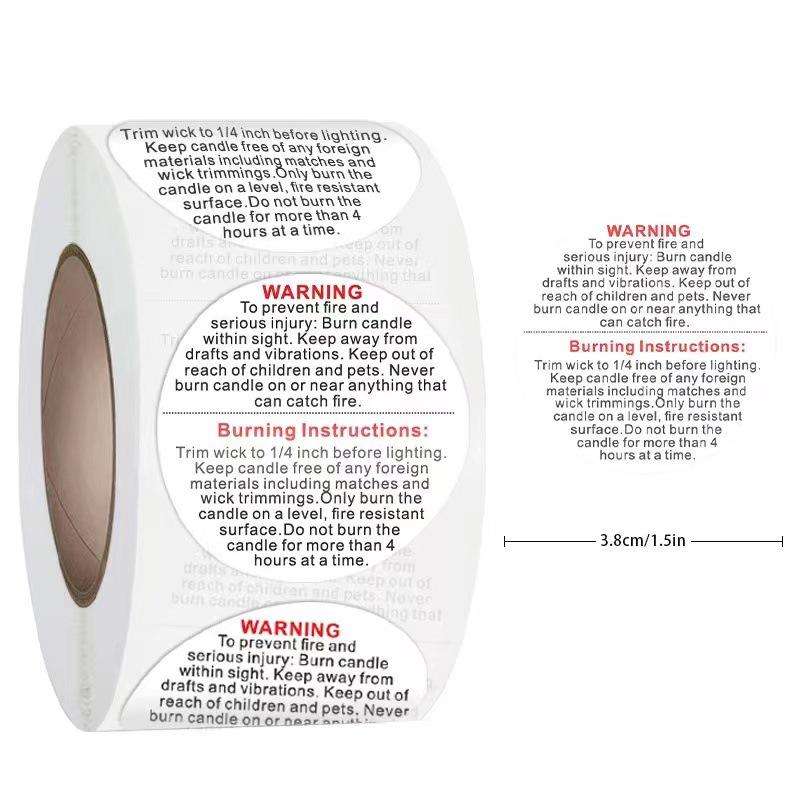 Scented Candle Safety Tips Self-Adhesive Stickers