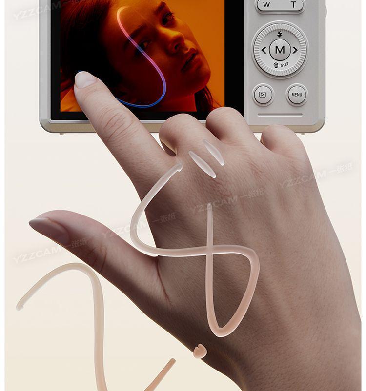 Studentische Dual-HD-Touchscreen-Kamera mit Front- und Rückkamera, WLAN und Selfie-Funktionen