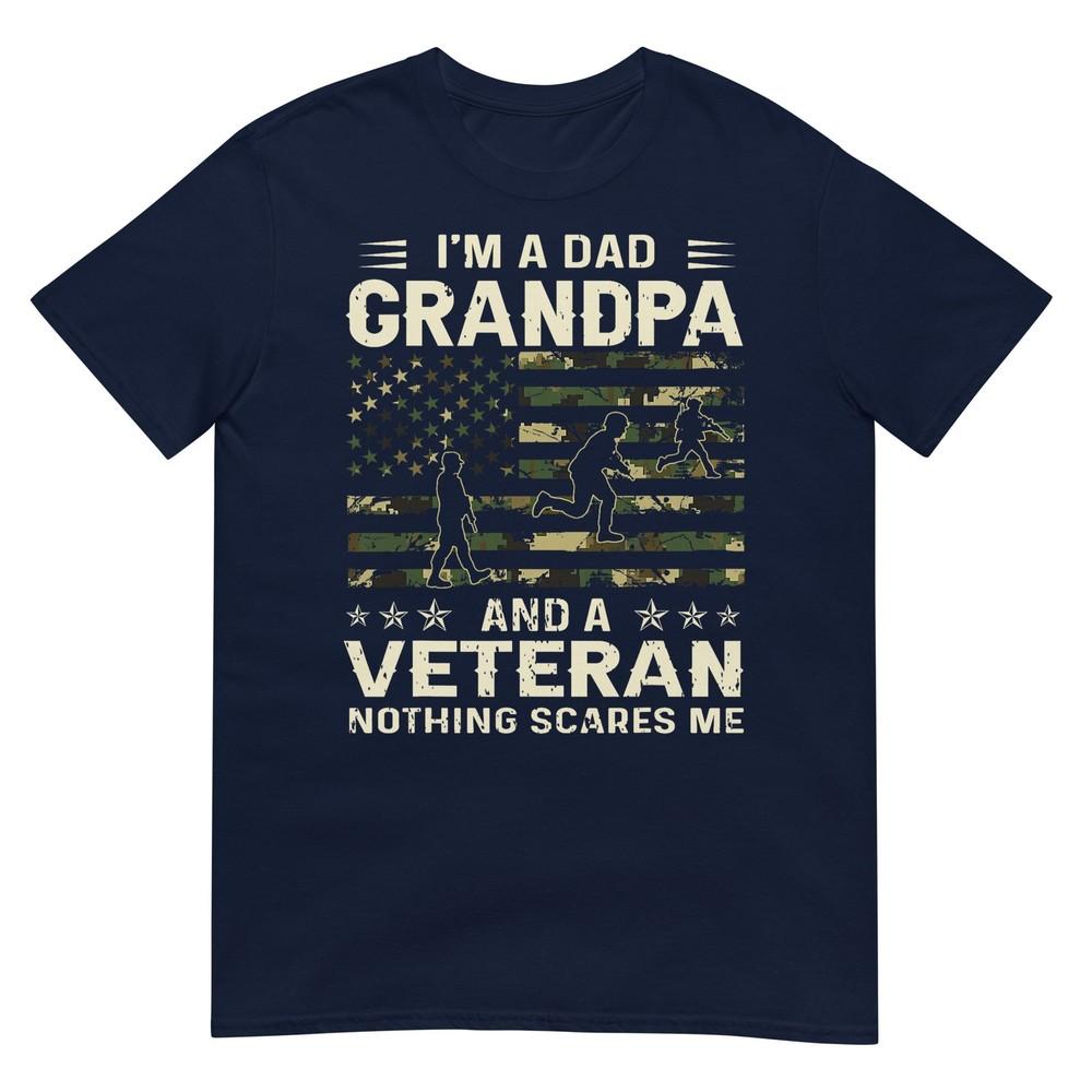 Im A Dad Grandpa And Veteran Fathers Day American Flag TShirt