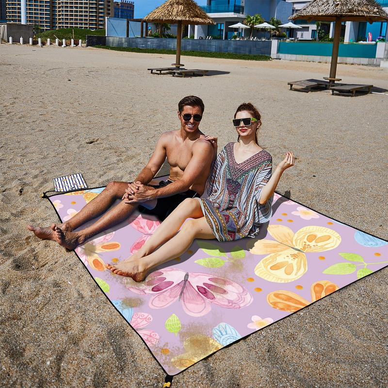 

Beach Mat Quick Drying Portable Oversized Extra Large Blanket Sandproof Outdoor Picnic Lightweight Family Water Resistant Mat 70 spain