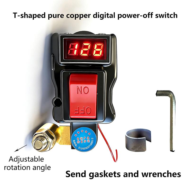 

1 Set Power-Off Switch Equipped With Voltage Digital Display Car Battery Disconnect Switch Can Rotate Disconnect Switch as the picture