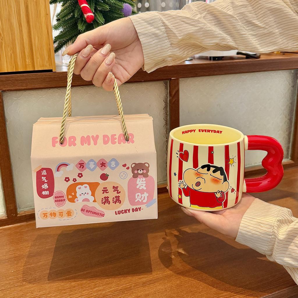 Joint Cup High-Value Ceramic Mug Household Large-Capacity Water Cup For Girls' Birthday Gifts