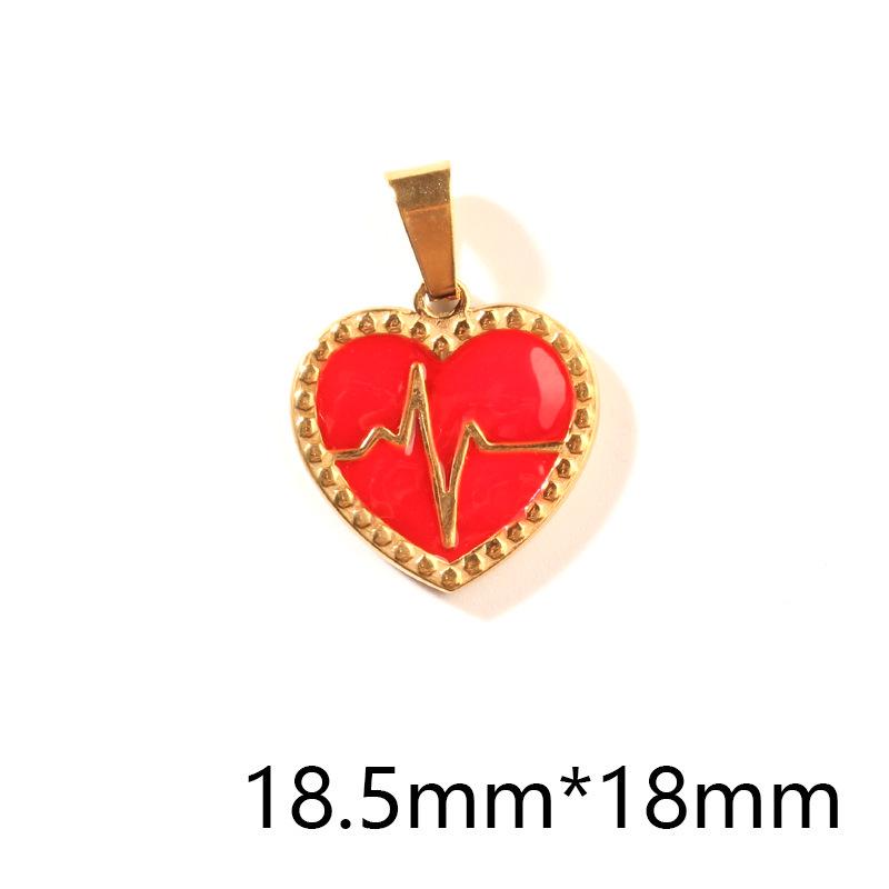 Retro Französisches Rotes Herzschlag Liebe Herz Anhänger: Stilvolles & Vielseitiges Accessoire für Damen