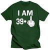 Men's T-Shirt I Am 39 Middle Finger 40th Cool Funny Birthday Gifts Idea T Shirt for Man Husband Daddy Father's Day Present#Color(1)