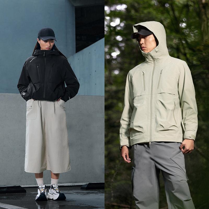 Li Ning CF Su Wan Long Jia Serie Mode Vielseitig Atmungsaktiv Wasserabweisend Winddicht Fleecegefüttert Warm Drei-in-Eins Jacke Unisex Jacke AEMU011-5