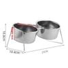 New 304 Stainless Steel Single And Double Cats Dogs Bowl Neck Protection Anti Slip Anti Overturning Cats Dogs Feeding Water Bowl