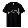 Cotton T Shirt Funny Vespa Heartbeat T-shirts Harajuku Shirt Hip Hop Tees Tops Harajuku Streetwear Fitness