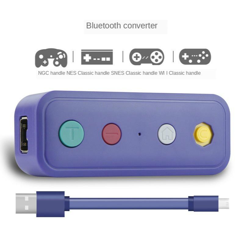 

Беспроводной Bluetooth-совместимый адаптер-конвертер с USB-кабелем, подходящий для Nintend Switch для Game Cube/Classic Edition для Wii Classic
