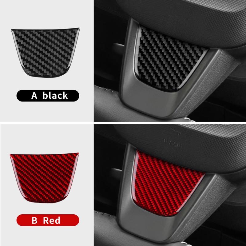 Real Soft Carbon Fiber Car Steering Wheel Sticker For Seat Ibiza 6j 2012 2013 2014 LHD RHD Center Bottom Frame Interior Trim