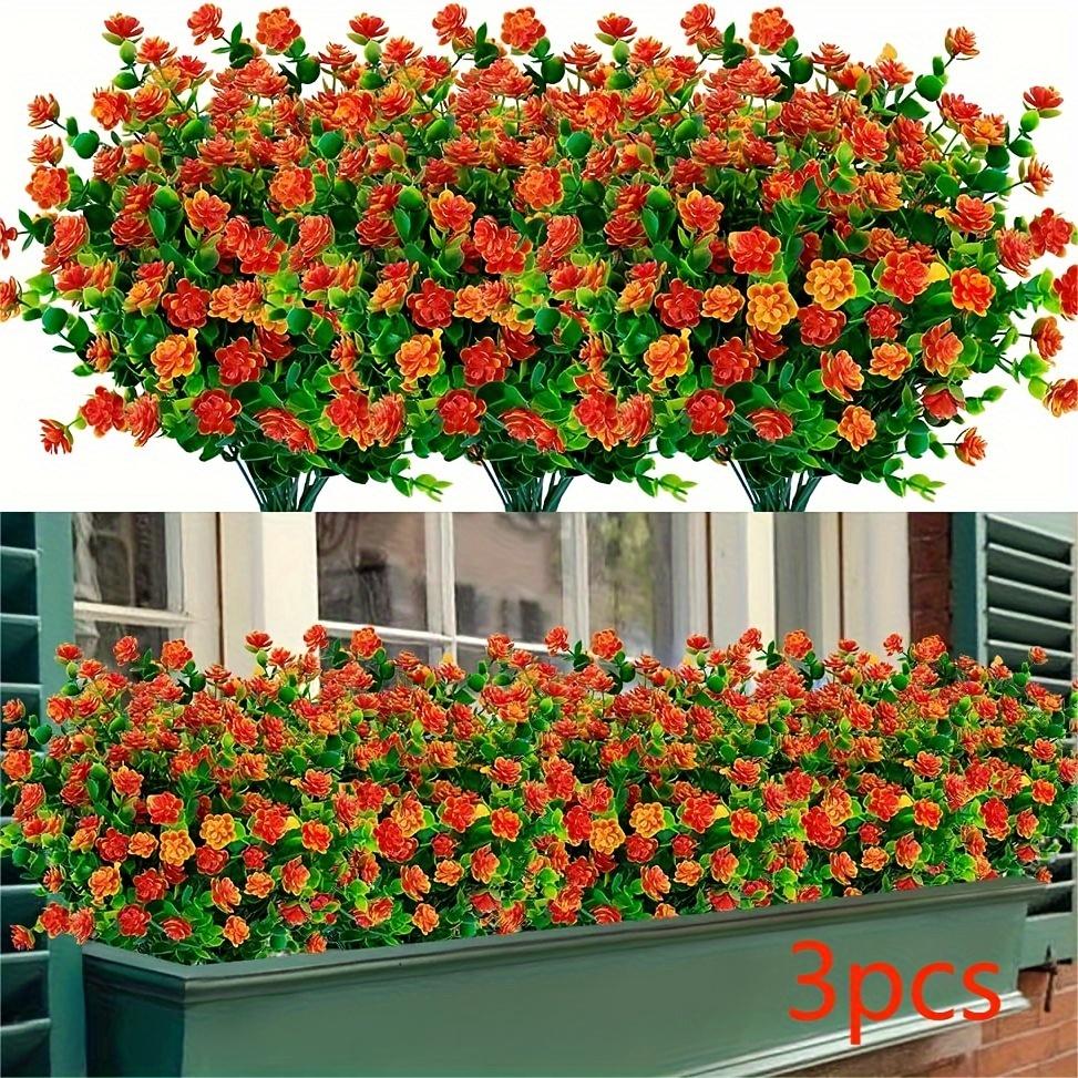 3/8pcs Artificial Flowers For Home And Garden Decor - Realistic Simulation Floral Bouquets And Shrubs For Porch And Outdoor Use