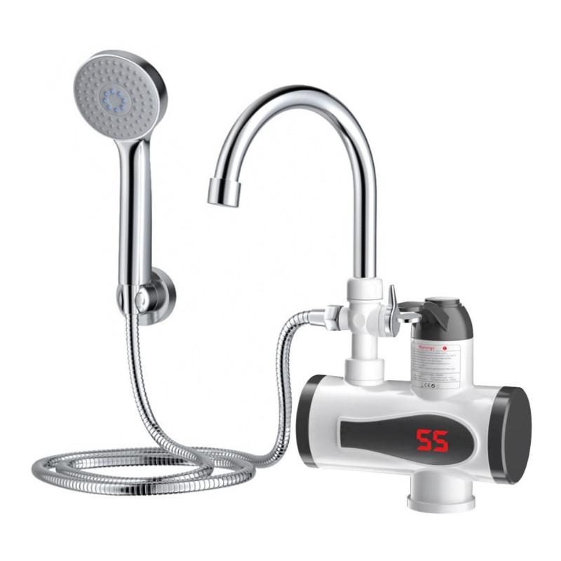 Digital Display Hot & Cold Dual-use Faucet Electric Heating Water Faucet & Shower Home Intelligent Instant Hot Water Faucet