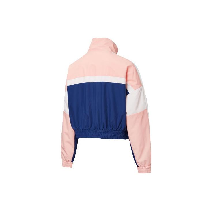 Puma Color Block Zip Stand Collar Vintage Sports Jacket Women Jacket Apricot Red 532686-26