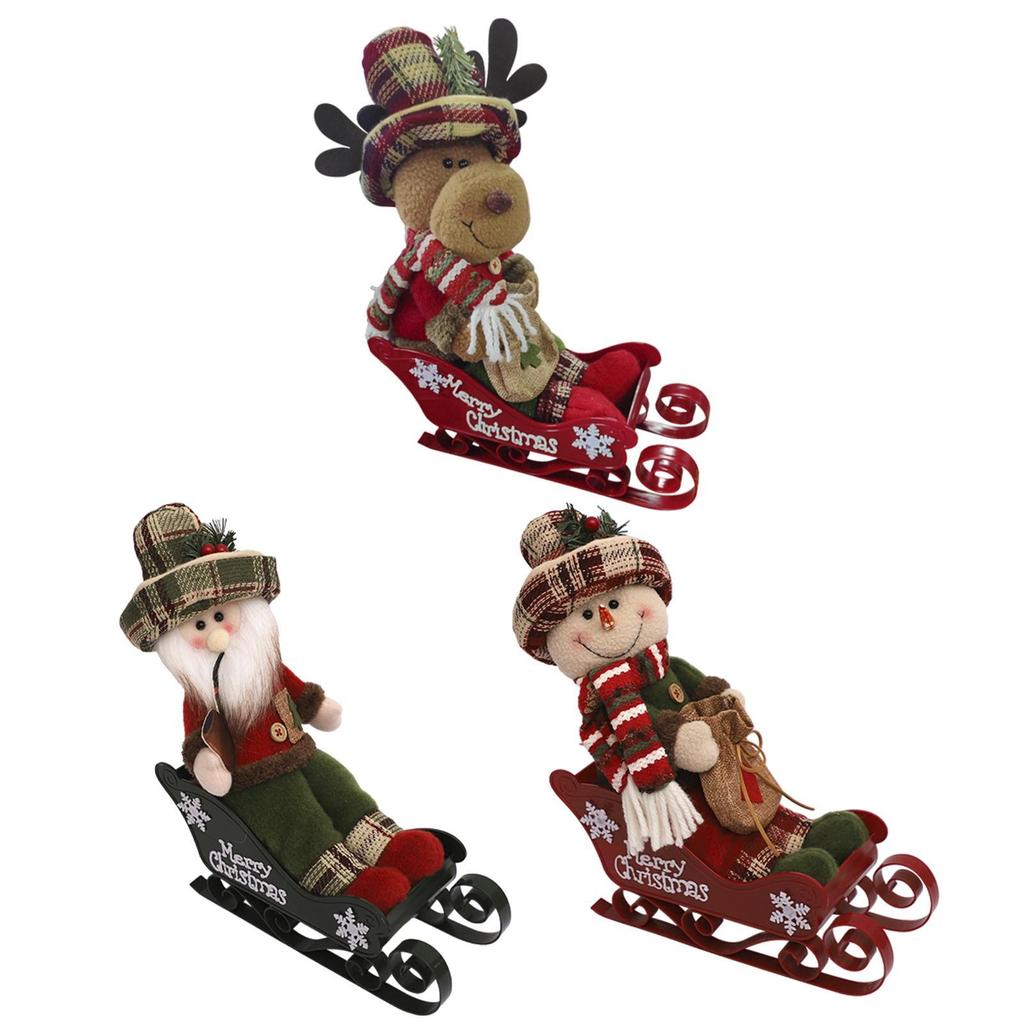 Tabletop Ornament Christmas Statue Collectible Photo Props Crafts Figurine Artwork for Hotel Housewarming Bar Bookshelf Desk