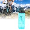 1500ml Sports Water Bottle Food Grade PC with Drinking Water Scale Fitness Jug for Gym Cycling Running