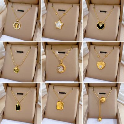Pianeta Geometrico Personalità Minimalista Vento Fornace Vera Collana Oro Femminile Catena Clavicola