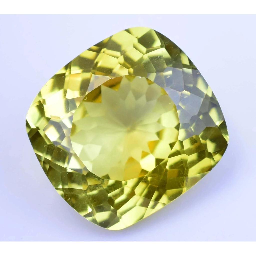 Natural Yellow Sapphire Cushion Cut 23 Ct Loose Faceted Certified Gemstone