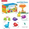 Montessori Dinosaur Matching Toy Number/Alphabet Color Sorting Fine Motor Skill Sensory Toy for Toddlers Party Game Chrisms Gift