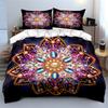Mandala Crystal Art Decor Set Bedding Set with 1 Duvet Cover 2 Pillowcases Single Double King Queen, Gift