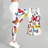 Butterfly Print Yoga Outfit for Women Fashion Workout Leggings Fitness Sports Casual Yoga Set Sports Suit