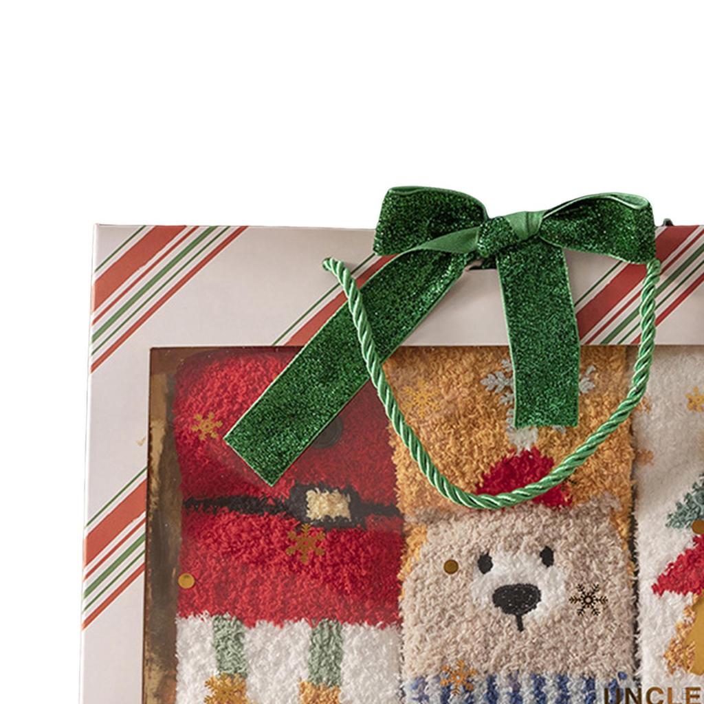 3 Paar Weihnachtssocken für Erwachsene, warm, winterlich, kuschelig, flauschig
