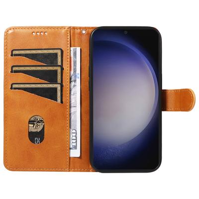 For Samsung Galaxy S25+/S24+ Leather Case Wallet Phone Cover T-Shaped Lines