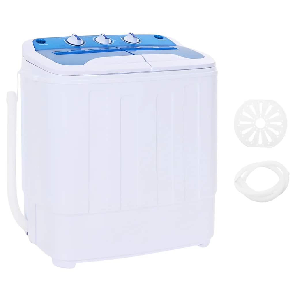 Sıkma Kurutuculu ve 2 Bölmeli Mini Çamaşır Makinesi 5,6 kg