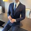 Slim-Fit Men's Western Style Formal Wedding Suit