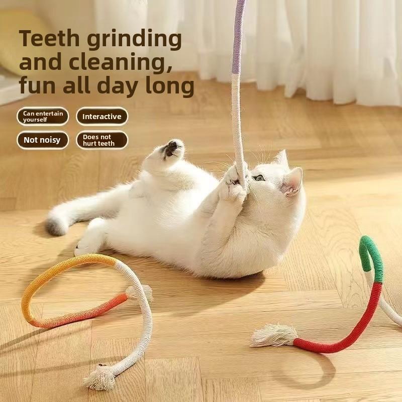 Katzen-Reizstab, Katzen-Beißseilspielzeug, Selbstbeschäftigung und Langeweile, Zahnungshilfe Gallapfel Katzen-Spielzeugprodukte, Kauen und Spielen