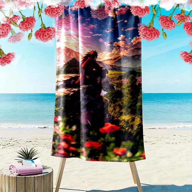 1pc naruto Beach Towel, Multi-functional Beach Towel for Outdoor Activities Beach Swimming and Travel