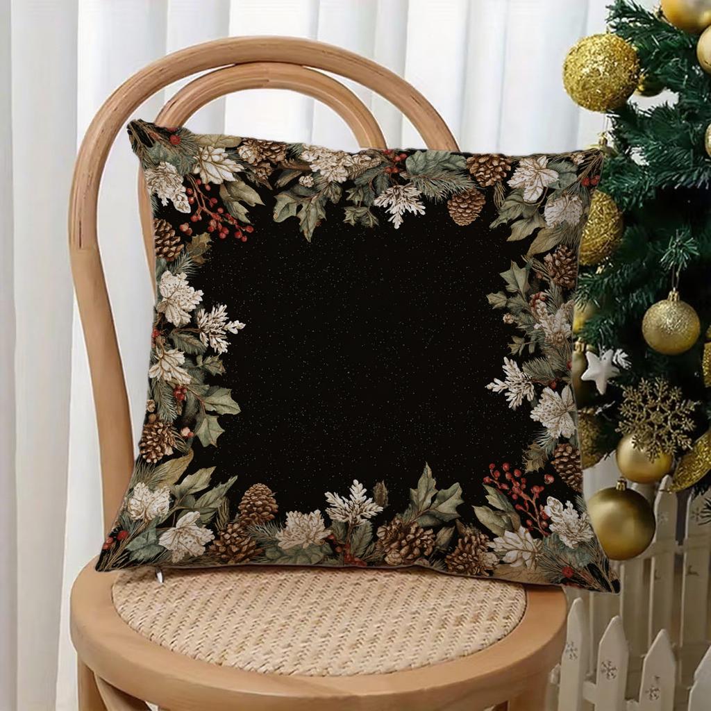 Festive Snowflake & Tree Pillowcasesuitable For Sofa Car Bedroom Decorative Cushion Cover Pillow Cover
