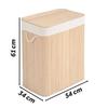 Bamboo Laundry Basket With Lid 100 L Massido