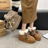 Thick-soled soft-haired snow boots for women's 2025 winter new fur integrated waterproof short boots, piled and thickened Northeast cotton shoes