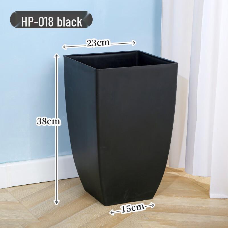 Hoher Pflanztopf aus Harz-Kunststoff mit Untersetzer