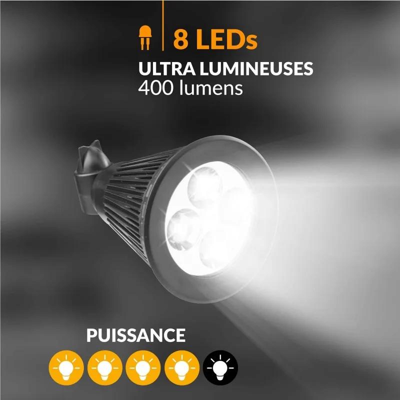 L450 - Solar-LED-Doppelprojektor - 400 Lumen - 4000mAh-Akku - IP44 - Außenbereich
